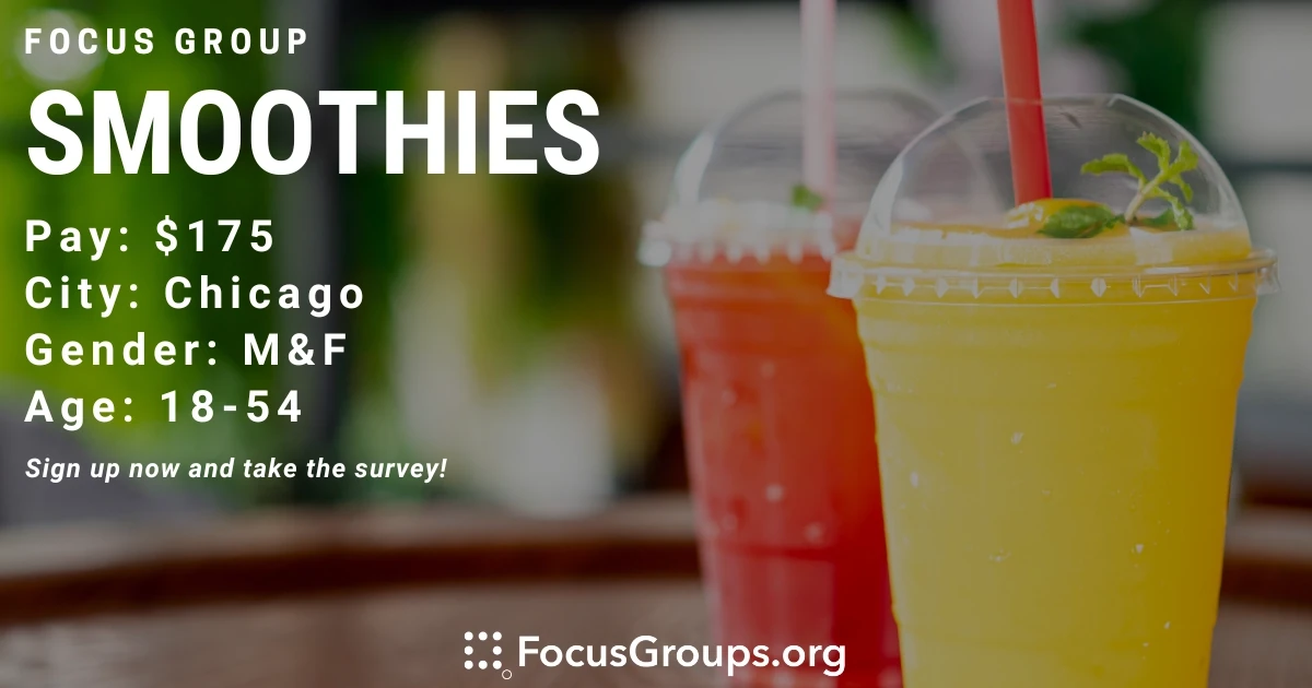 Focus Group on Smoothies in Chicago