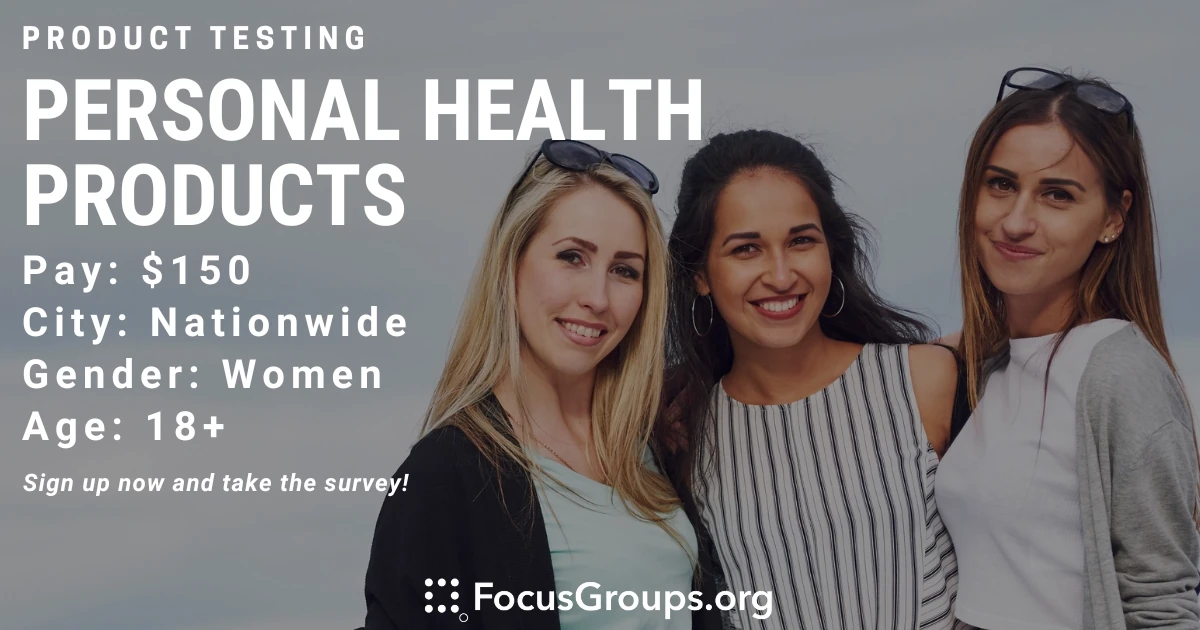 Product Test for Women on Personal Health Products