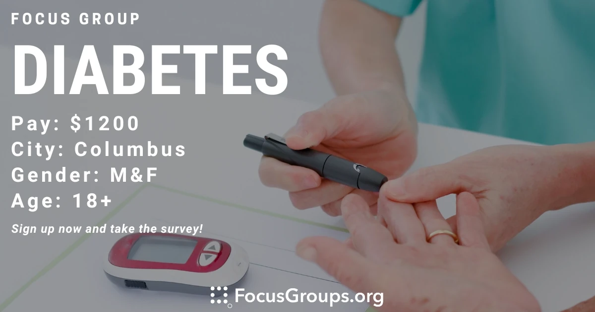 Focus Group for Healthcare Professionals on Diabetes in Columbus
