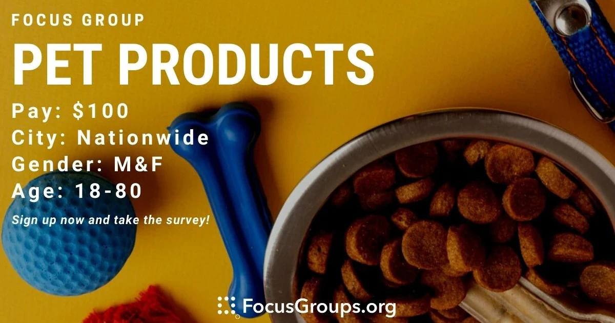 Focus Group on Pet Products