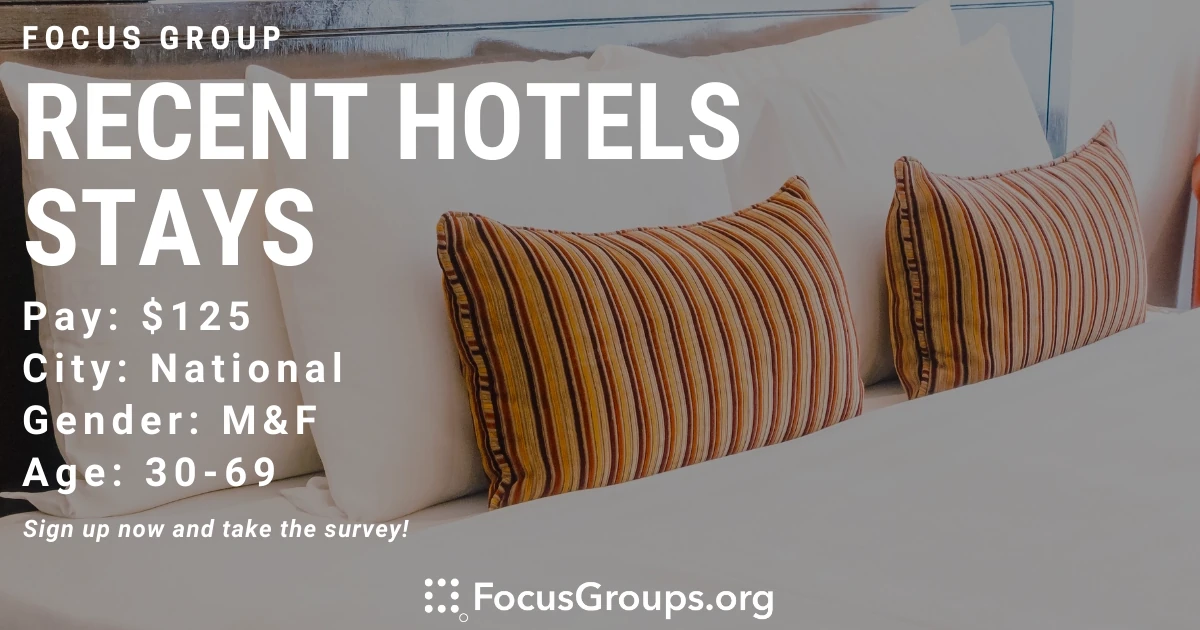 Focus Group on Recent Hotels Stays